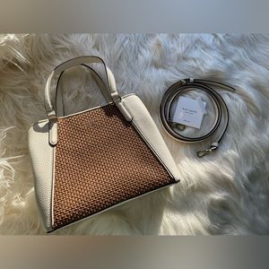 NWT Kate Spade Jackson Straw Medium Triple Compartment Crossbody Satchel